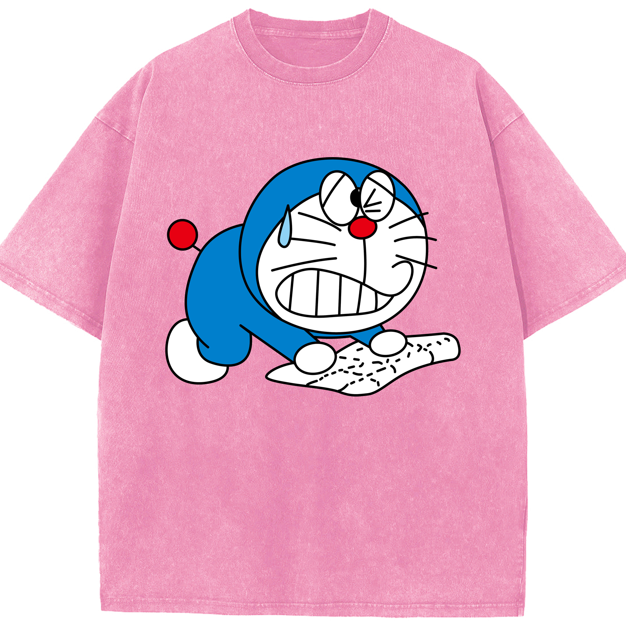 （画像用） ドラえもん Doraemon 綿100% ヴィンテージ風 半袖Tシャツ（フロントプリント）